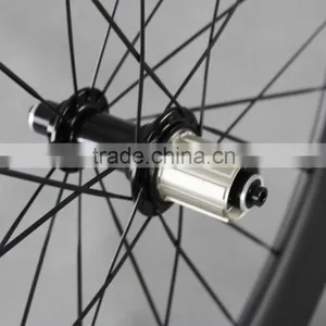 Carbon 86mm Clincher 27mm Wide Road Bike Wheels Powerway Hub R13 thumbnail-5