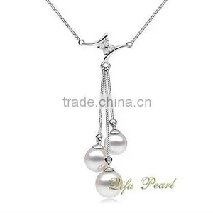 Factory Wholesale Price 925Silver Freshwater Pearl Necklace thumbnail-1