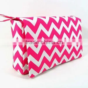 Nappy Bag Organizer Personalized Pink and White Chevron Diaper Bag thumbnail-5