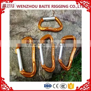 CE Mark Colorful Aluminum Snap Hook,Outdoor Sports Carabiner With Snap Hook Breakign Load 2600kg For Climbing Use thumbnail-6