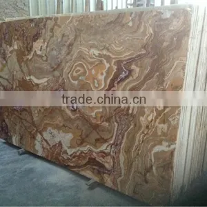 Cheap Tiger Flower Brown Onyx Marble Tile Slab thumbnail-1