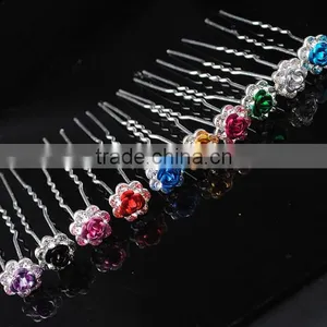 Bridal Wedding Party Mini Rose Hairpins Hair Jewelry Accessories thumbnail-1