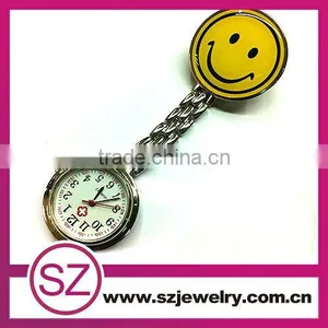 Fashionable Promotional Design Smile Nurse Watch Brooch Nurse Watch thumbnail-1