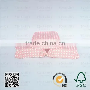 Wholesale Pink Paper Square Cups Polka Dot Cupcake thumbnail-1