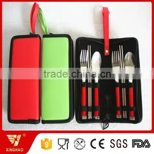 Wholesale Easy to Carry 6 Pcs Dinnerware Set With Plastic Handle in Foldable Nylon Bag thumbnail-2