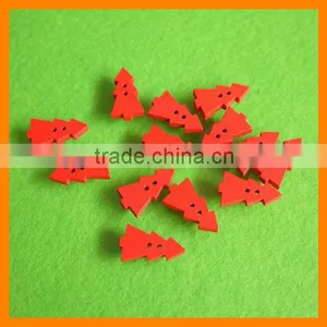 Tree Shape 2 Holes Wooden Button thumbnail-1