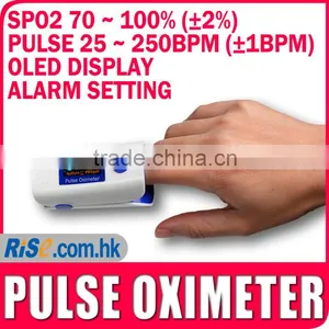 Fingertip Pulse Oximeter Blood Oxygen Saturation SpO2 Pulse Rate Dual Color OLED thumbnail-1