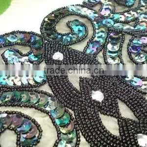 Embroidery Motif Designs,garment Patch,beads Neckline,mesh Collar thumbnail-1
