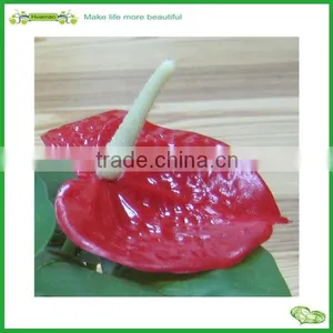 Mini Artificial Anthurium Leaves Bonsai for Indoor Decoration thumbnail-3
