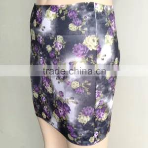 Seamless Printed Mature Women Short Skirt thumbnail-3