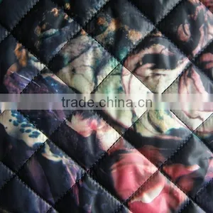 Printed Waterproof Winter Warm Double-faced Plaid Taffeta Quilting Fabric thumbnail-2