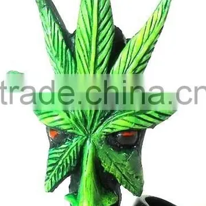 Figurine Shaped Hand Crafted Smoking Pipes - Green Leafman thumbnail-4