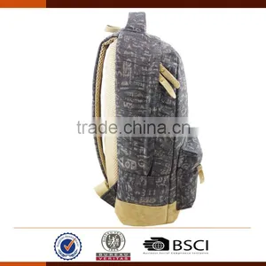 Wholesale Canvas Laptop Backpack Bag for School thumbnail-5