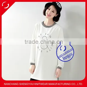 2015 China Supplier Custom Women Longline T-shirt Wholesale thumbnail-1