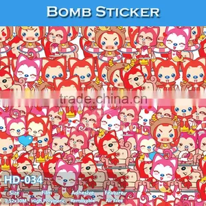 HD-033 CARLIKE Air Free Fashionable Car Wrapping Snoopy Printing Bomb Sticker Film thumbnail-2