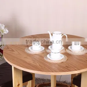 Express Solid Cheap Oak Wood Birch Wood Dinning Room Table Dinning Room Table thumbnail-1