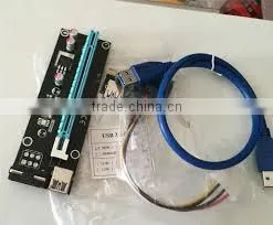 New Design Express 1X to 16X Riser Card +USB 3.0 Extender Cable thumbnail-1