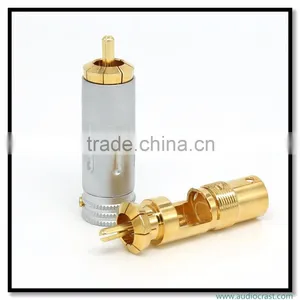 Audio Gade OEM Gold Plated Screw Locking RCA Audio Plug 10MM Cable RCA Connector thumbnail-6