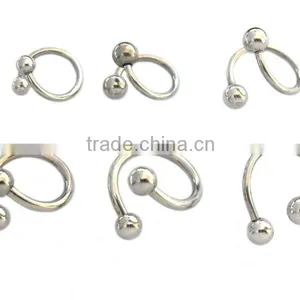 316L Stainless Steel Nose Ring Twister CBR Circle Ring thumbnail-1
