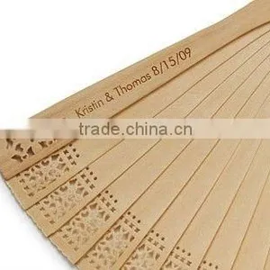 Personalized Sandalwood Fan Wedding Favors thumbnail-1