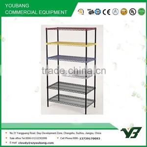 2015 Hot Sell NSF 60KGS Black Color Plastic Powder Light Duty 3 Layer Warehouse Wire Rack Shelving (YB-HS004) thumbnail-2