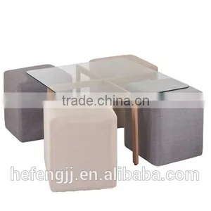 European Style Coffee Table With 4 Seats Set thumbnail-2
