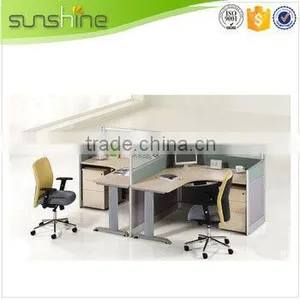 Standard Size of Workstation Furniture 4 Person Office Workstation High Quality Wooden Good Design Office Partition thumbnail-1