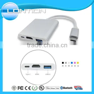 USB-C to Usb3.0 + HDMI + Type c Adapter For Apple Macbook 12" & LENOVO ZUK Z1 OTG Nexus 6 thumbnail-1