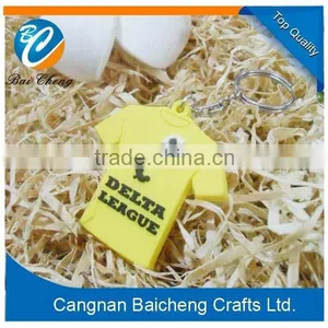 T-shirt Shaped Rubber Material Key Ring With Your Own Design Logo and Size With Fancy Chains for Your Door Keys as Decoration thumbnail-1