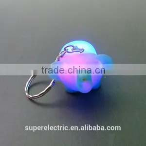 Latest Design Elephant Key Chain Eco-friendly Kids Toys Cheap Animal Pvc Led Keychain thumbnail-1