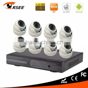 Poe Nvr Kit With Mini Dome ip Camera 8ch Full hd 1080p Surveillance Camera System thumbnail-2
