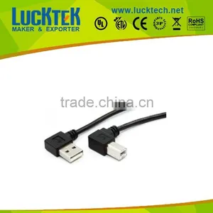 USB A Male Right Angle to Usb B Male Cable 0.5M thumbnail-1