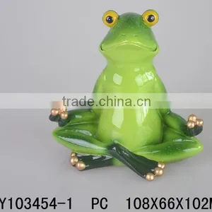 Statue Frog Home Decor Yoga Resin thumbnail-3