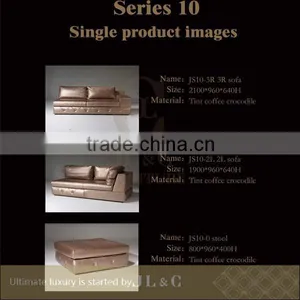 JS10 Living Room Furniture Sectional Sofa Full Grain Leather Sofa JL&C Luxury Home Furniture New Sofa Designs thumbnail-3