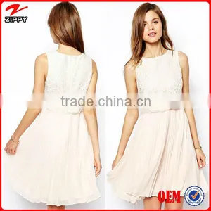 Women One Piece Evening Dresses Design Lace Bodice With Pleated Skirt Evening Dress Online Shopping Hong Kong thumbnail-1