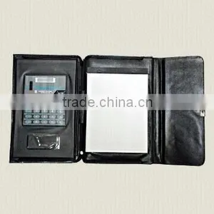 PU Portfolio With Large Calculator and One Pocket for Document thumbnail-1
