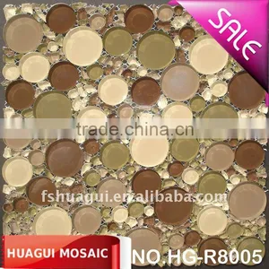 HG-R8005 Brown Mix Glass Mosaic Kitchen Tiles thumbnail-1