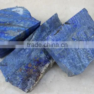 Natural Afghan Lapis Lazuli Rough Gemstone With Rare Golden Matrix Opaque Blue Color Good Quality thumbnail-4