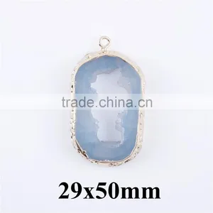 Agate Druzy Drusy Crack Agate Jewelry Pendant thumbnail-1