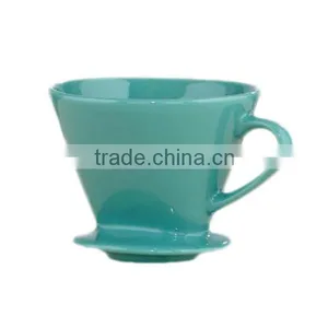 Green Vintage Porcelain Coffee Dripper Set for Sale thumbnail-1