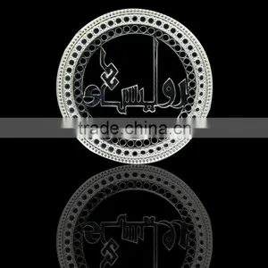 2016 Fashion Custom Cheap Metal Silver Abaya Logo Plate for Sell thumbnail-1