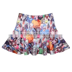 OEM 2015 Women Skirt 3D Blood Human Printing Puff Skirt N15-1 thumbnail-2