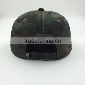 Custom Design Your Own Logo 100%cotton Camo Snapback Caps thumbnail-2