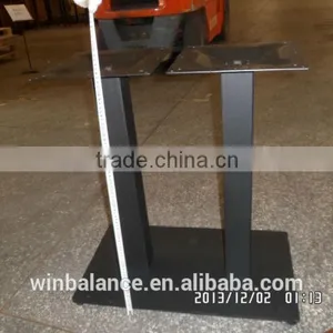 Texture Black Powder Steel Square Metal Table Legs thumbnail-6