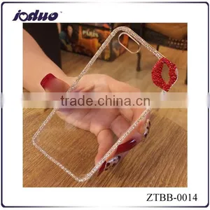 Fashion Sexy Lip Rhinestone Design Tpu Phone Cases for Iphone thumbnail-1