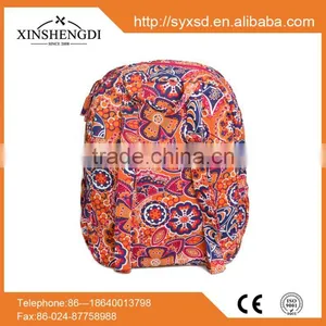 Hot Sale Cotton Bright Quilted Casual Eco Folding Backpack thumbnail-3