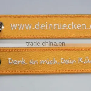 High Quality Fabric Printed Keychain With Custom Logo thumbnail-1