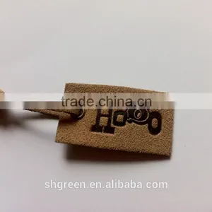 Durable Microfibre Leather Hangtag With Debossed Logo thumbnail-1