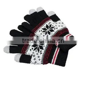 Knitted Jacquard Touchscreen Gloves for Smartphones & Tablets thumbnail-1