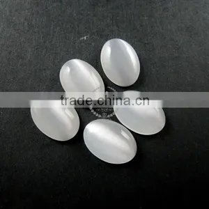 13x18mm Oval White Synthetic Cat Eye Cabochon DIY Supplies for Earrings,rings,pendant Charm Findings 4120066 thumbnail-1